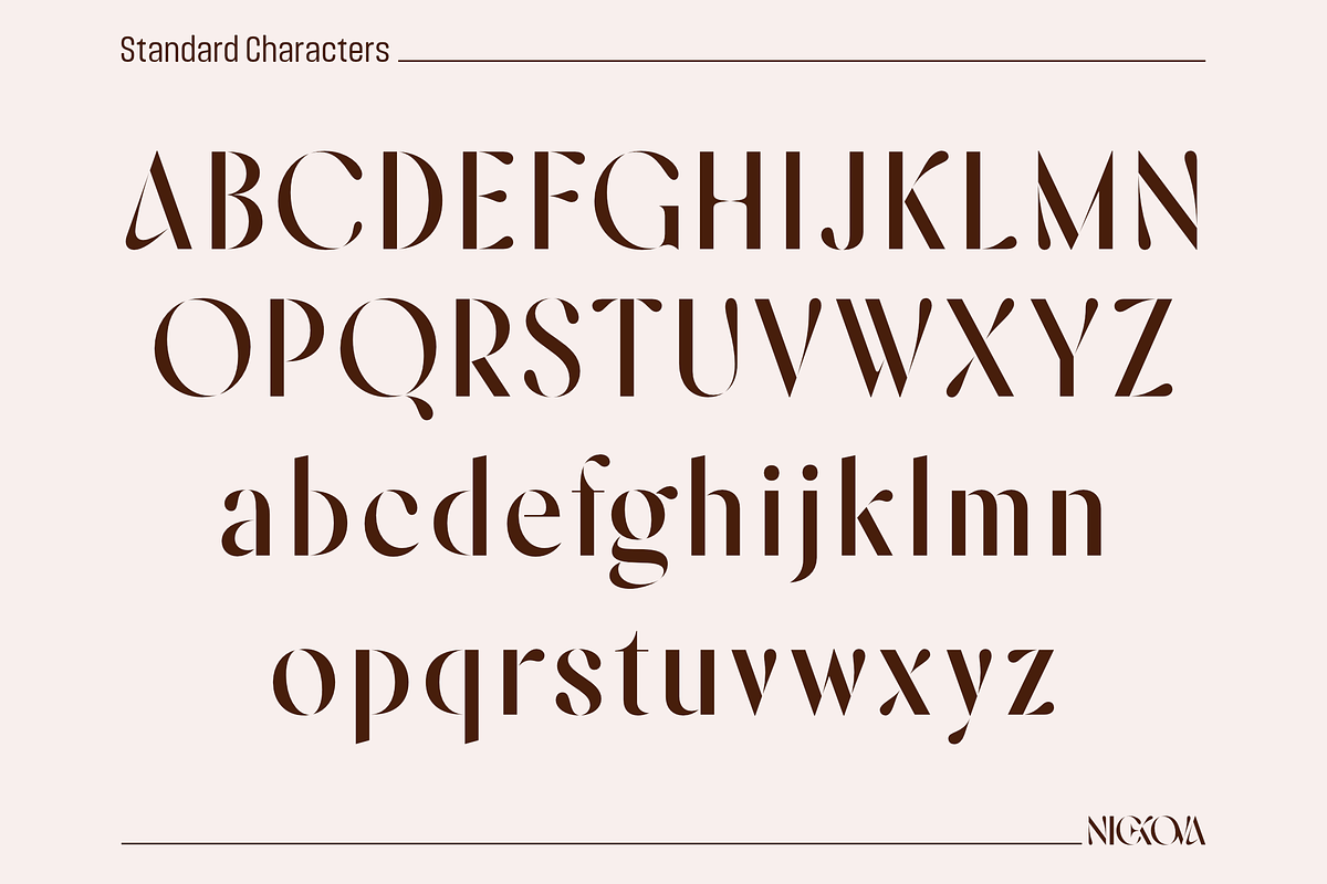 Nickova - Elegant Stencil Sans, a Sans Serif Font by Sign Studio (Photo 12 of 15)