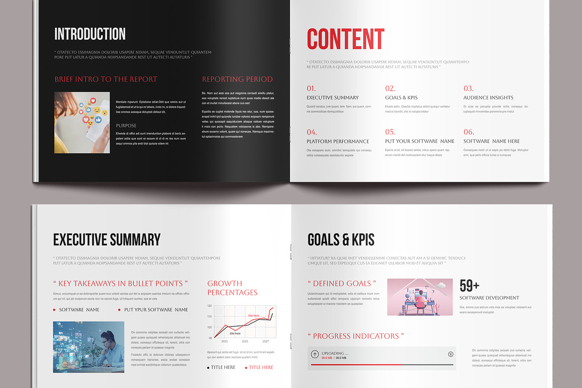 Social Media Report Template, a Brochure Template by MightyDesign (Photo 3 of 9)