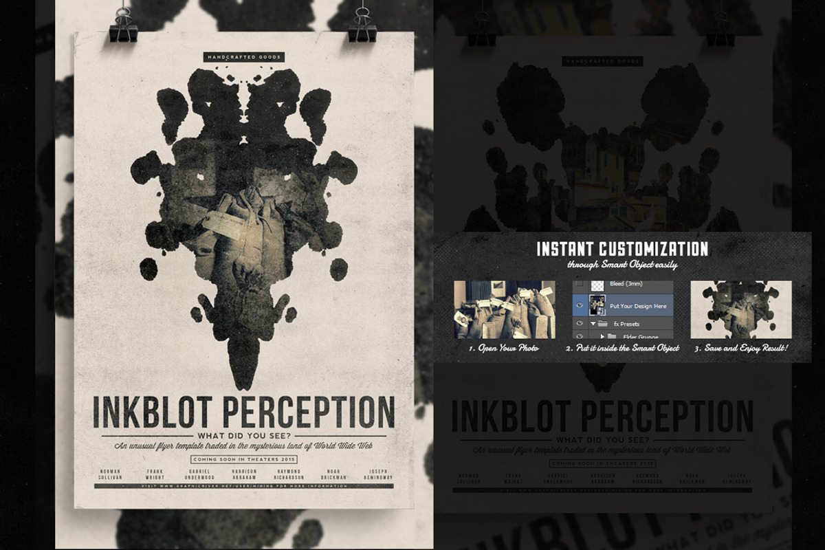 Inkblot Perception Flyer Template, a Flyer Template by Yusof Mining (Photo 5 of 5)