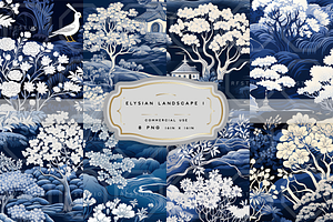 ELYSIAN LANDSCAPE. Seamless Bundle 1