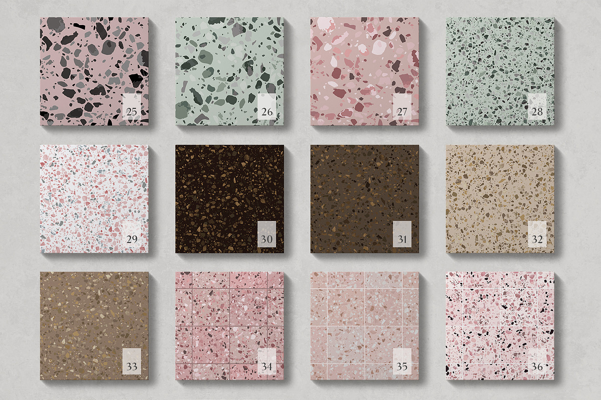 38 natural stone TERRAZZO patterns, a Pattern Graphic by Best Pattern Shop (Photo 6 of 14)