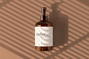 Amber Glass Pump Bottle Mockups, a Cups & Container Mockup by pmvch (Thumbnail 6 of 10)