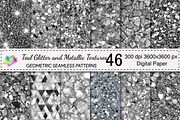 Teal Glitter and Metallic Textures, a Pattern Graphic by Canvas Craft (Thumbnail 1 of 9)