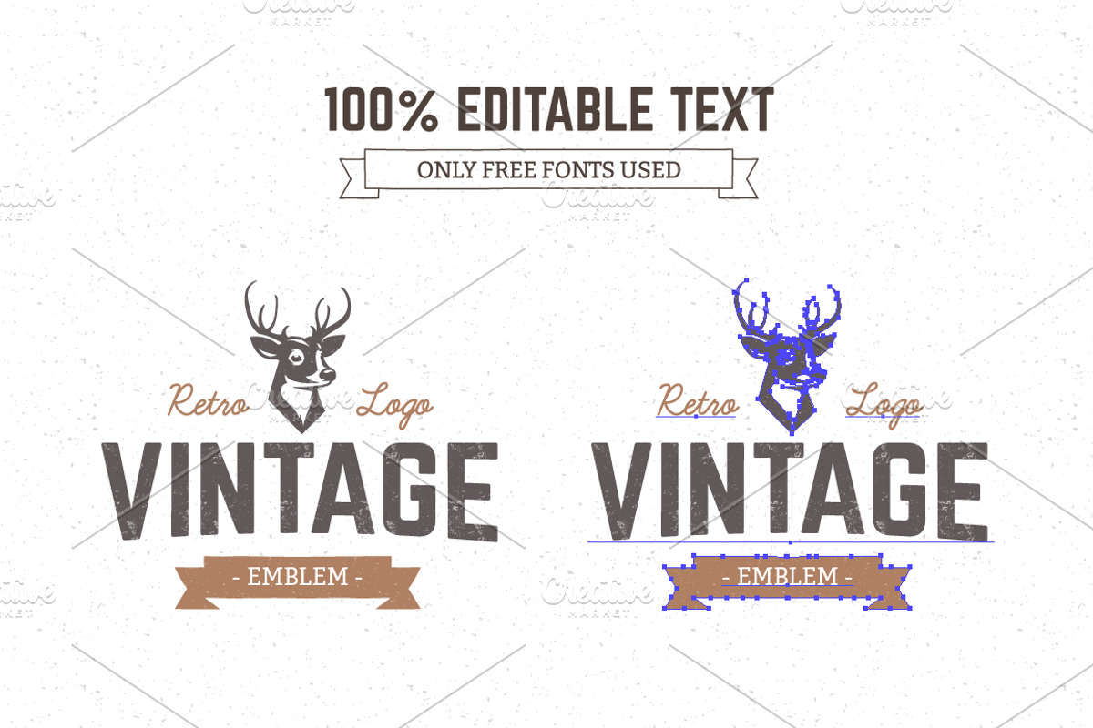 Logo Maker | Retro Emblem Generator, a Branding & Logo Template by Vecster (Photo 4 of 10)
