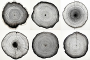 Black tree rings collection, a Decorative Illustration by Handmadefont (Thumbnail 2 of 10)