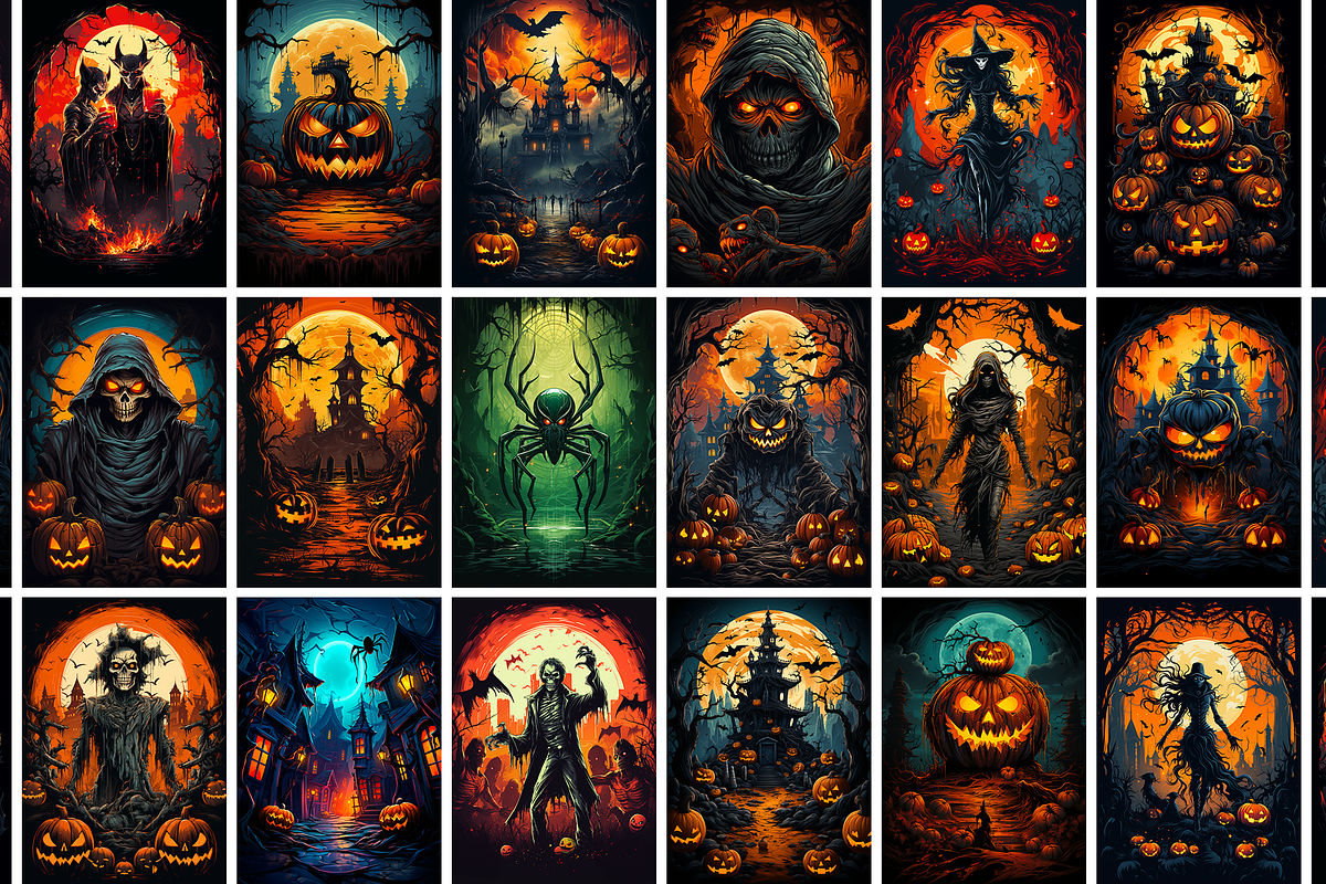 Deadly Creepy Halloween Vectors, an Illustration by Fresh Design Elements (Photo 6 of 13)