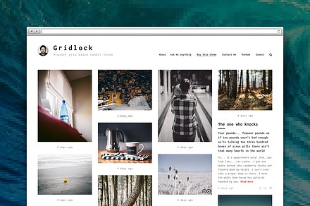 Gridlocked tumblr theme, a Websites & App Template by Pixel Revel