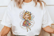 Cute Fairy Girl Sublimation Design, an Illustration by designcity5 (Thumbnail 2 of 4)