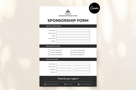 Sponsorship Form Template