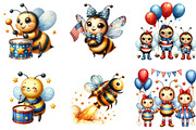 4th of July Bee Clipart, an Illustration by DreamArtGraphic (Thumbnail 3 of 5)