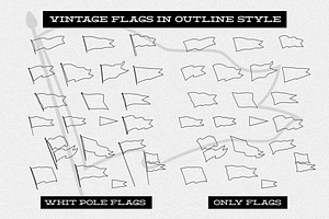 120 Vintage Flags & Pennants