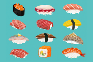 Procreate Sushi Drawing Brushes