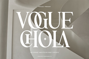 Vogue Chola | Stylish Serif Font, a Serif Font by Mahesans Co