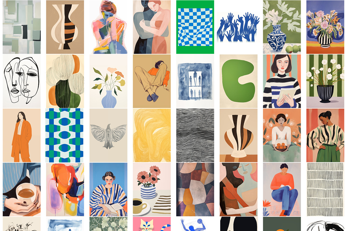 Contemporary Prints and Posters, a Background Graphic by Laras Wonderland (Photo 3 of 15)