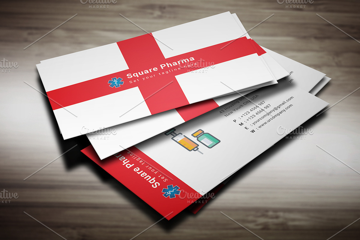 Medicine Company Business Card, a Business Card Template by graphicsunday (Photo 4 of 4)