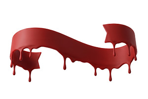 red banner, transparent background