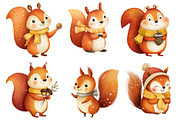 Winter Squirrel Clipart, an Illustration by Designworld (Thumbnail 3 of 4)