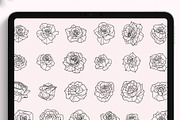 Procreate Roses Stamps, a Brush Add-On by RadekBroz (Thumbnail 7 of 11)