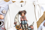 Halloween Western Cowgirl Clipart, a Seasonal Illustration by OK Design (Thumbnail 5 of 6)