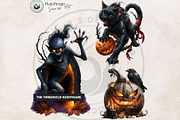 Halloween Nightmares Cliparts, a Seasonal Illustration by ThatsDesignArt (Thumbnail 6 of 15)