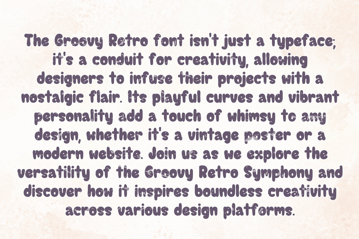 Groovy Retro Symphony - Handwritten, a Handwritten Font by Charmingbear59.design (Photo 2 of 5)
