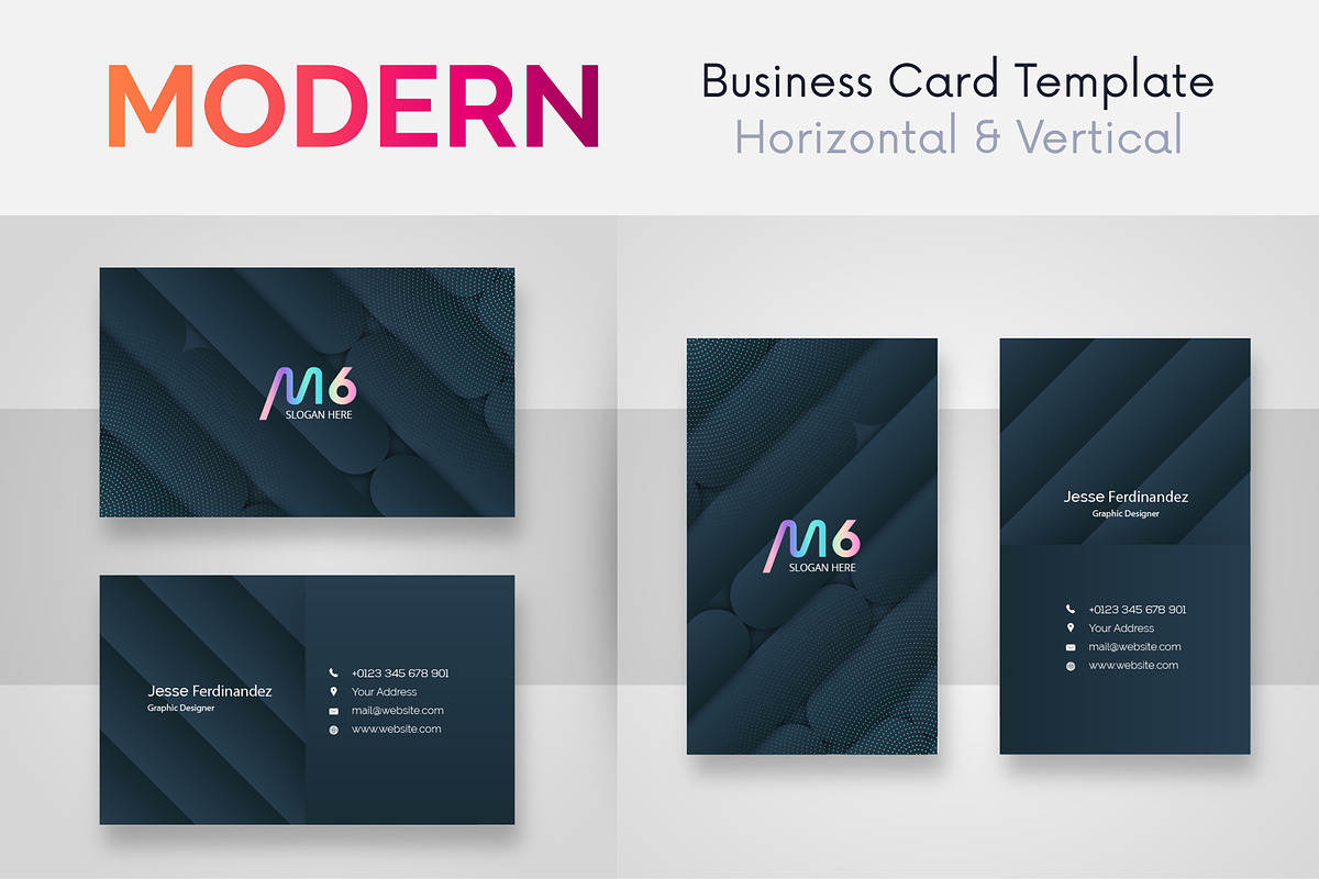 Modern 50 Business cards Bundle, a Business Card Template by M6 Gallery (Photo 50 of 52)