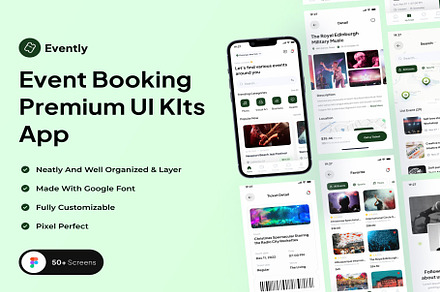 Evently-Event Booking Premium UI Kit, an UI Kit Template by Creative Perspective