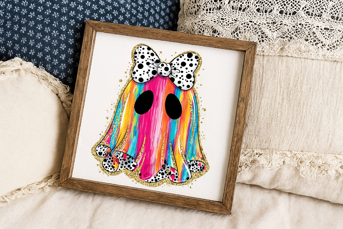 Colorful Coquette Glitter Ghost Png, an Illustration by Libby Wishes (Photo 6 of 6)