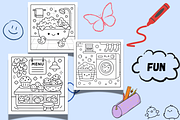 Kawaii Corners Coloring page –31 PNG, an Object Illustration by Smillyy Threads (Thumbnail 4 of 9)