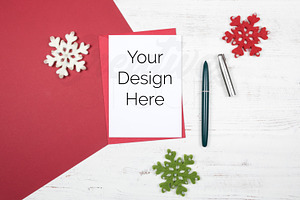 A6 Christmas Card Stock Photo