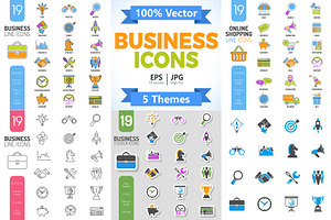 Business Online Shopping Icons, a Finance Illustration by TAlex
