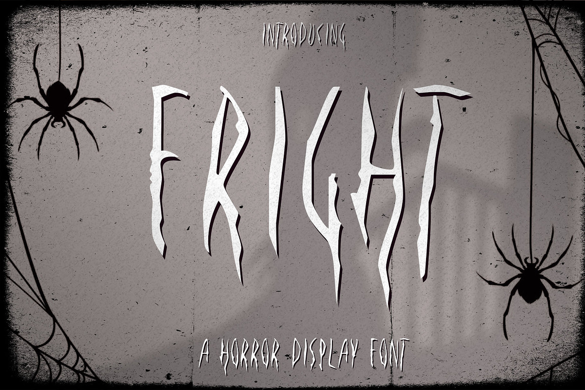 Fright - A Horror Display Font, a Font by Dene Studios (Photo 1 of 7)