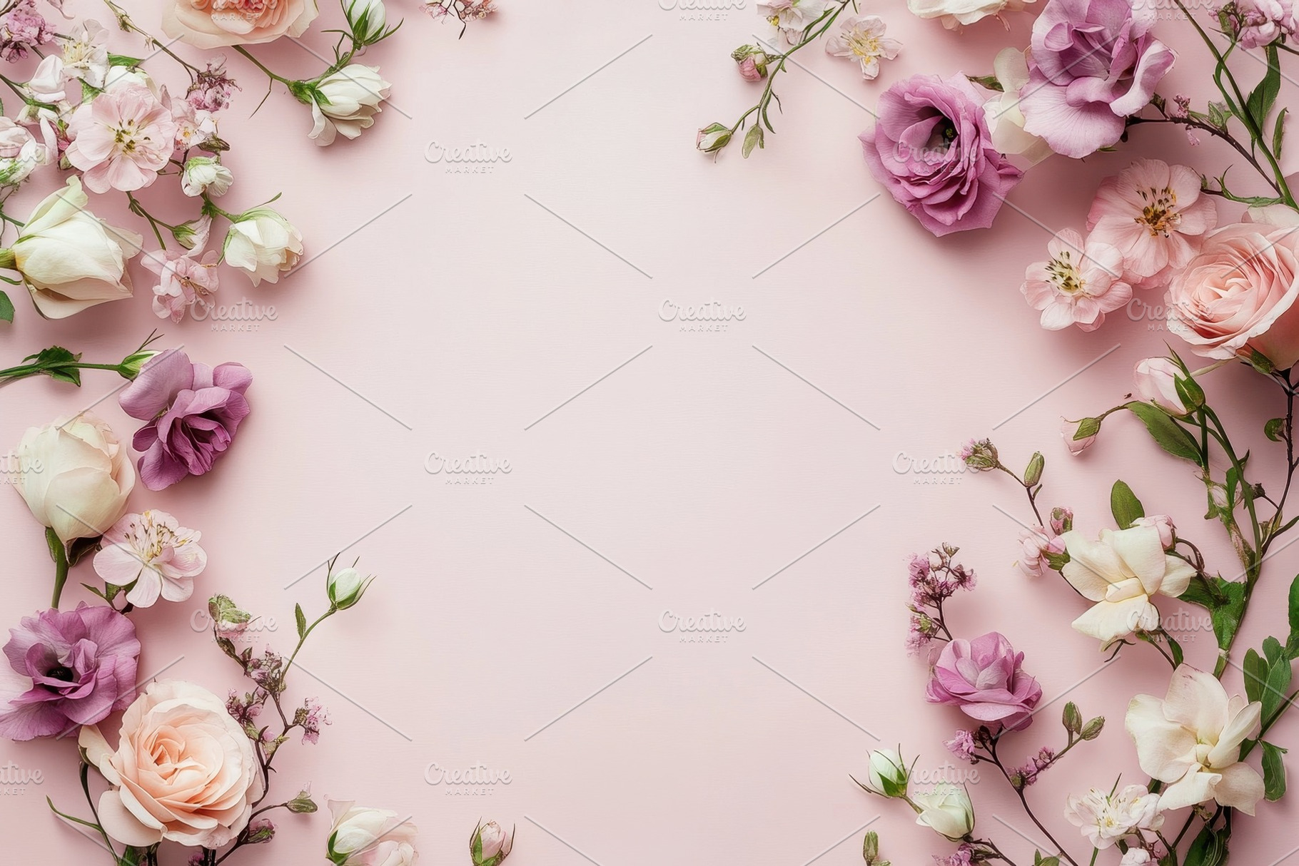 Beautiful banner with flower on pink, a Photo by Pavel_design