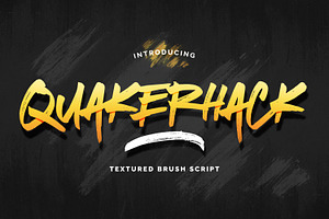 Quakerhack- Textured Brush Script