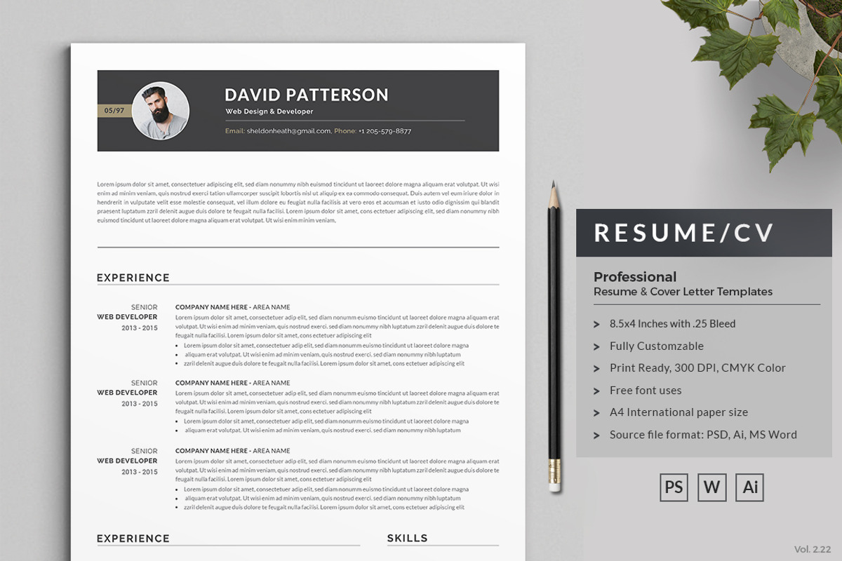 Resume/CV, a Resume Template by Pixavics (Photo 1 of 4)