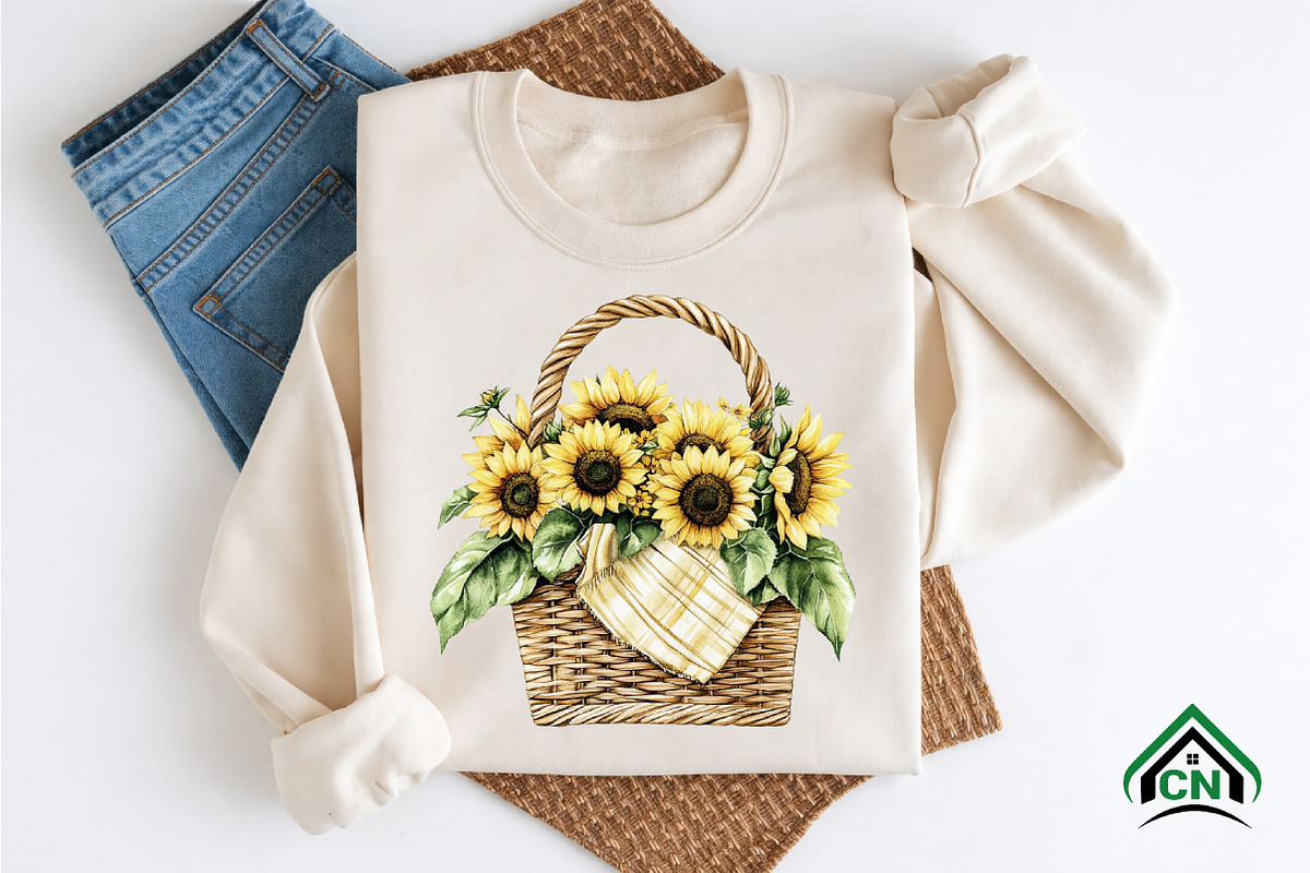 Watercolor Sunflower Summer Clipart, an Illustration by Craft Nest (Photo 7 of 12)