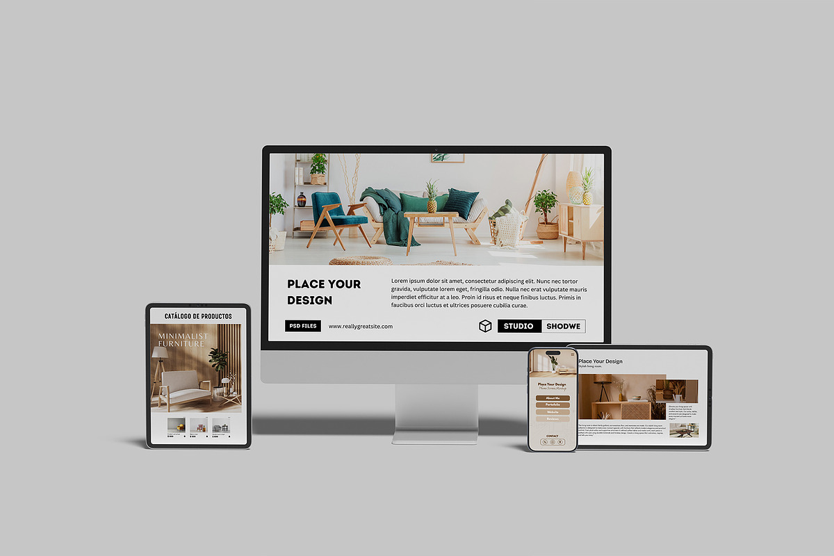 Multi Device Screen Mockup, a Device Mockup by rizalamora (Photo 11 of 12)