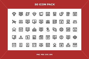 Web development icons, an Outline Icon by Wencory