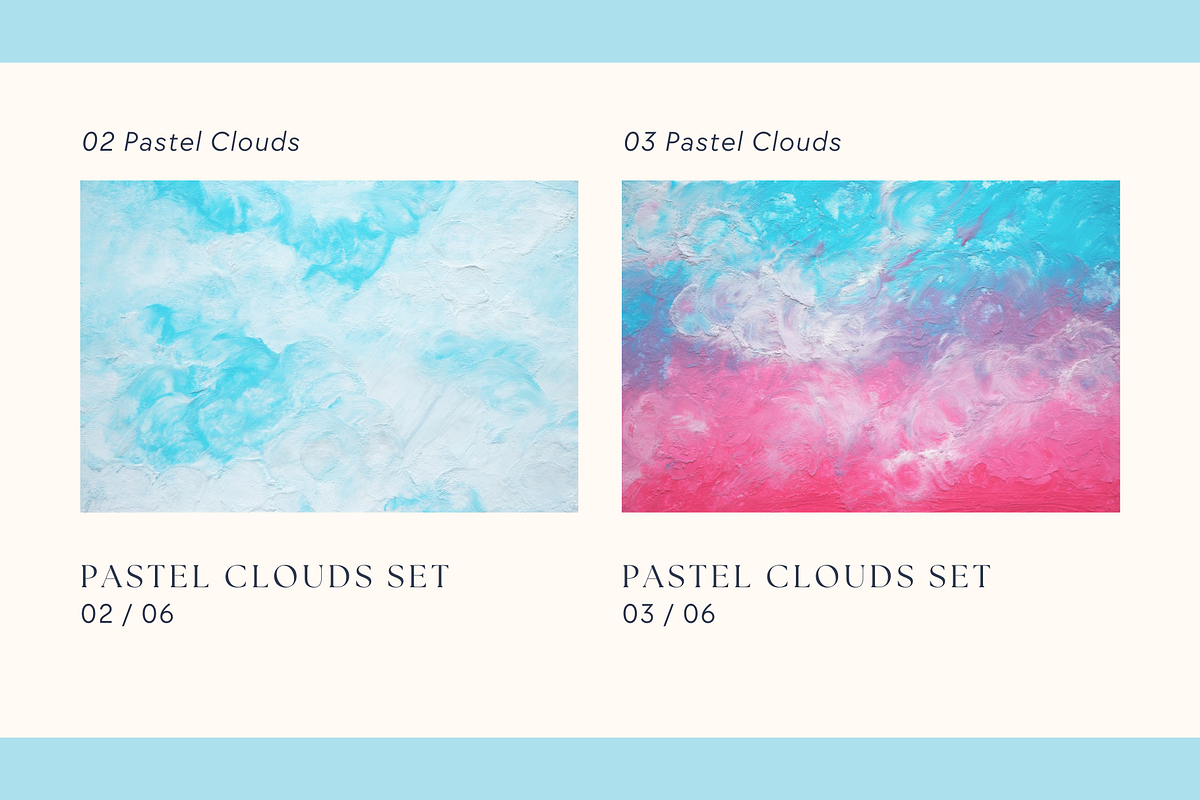 Abstract Backgrounds Pastel Clouds, a Texture Graphic by Olha Kozachenko (Photo 3 of 7)