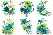 Watercolor Wildflower Clipart, an Illustration by Black Bird Studio (Thumbnail 3 of 5)