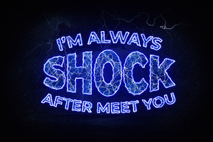 PSD Electric Editable Text Effect