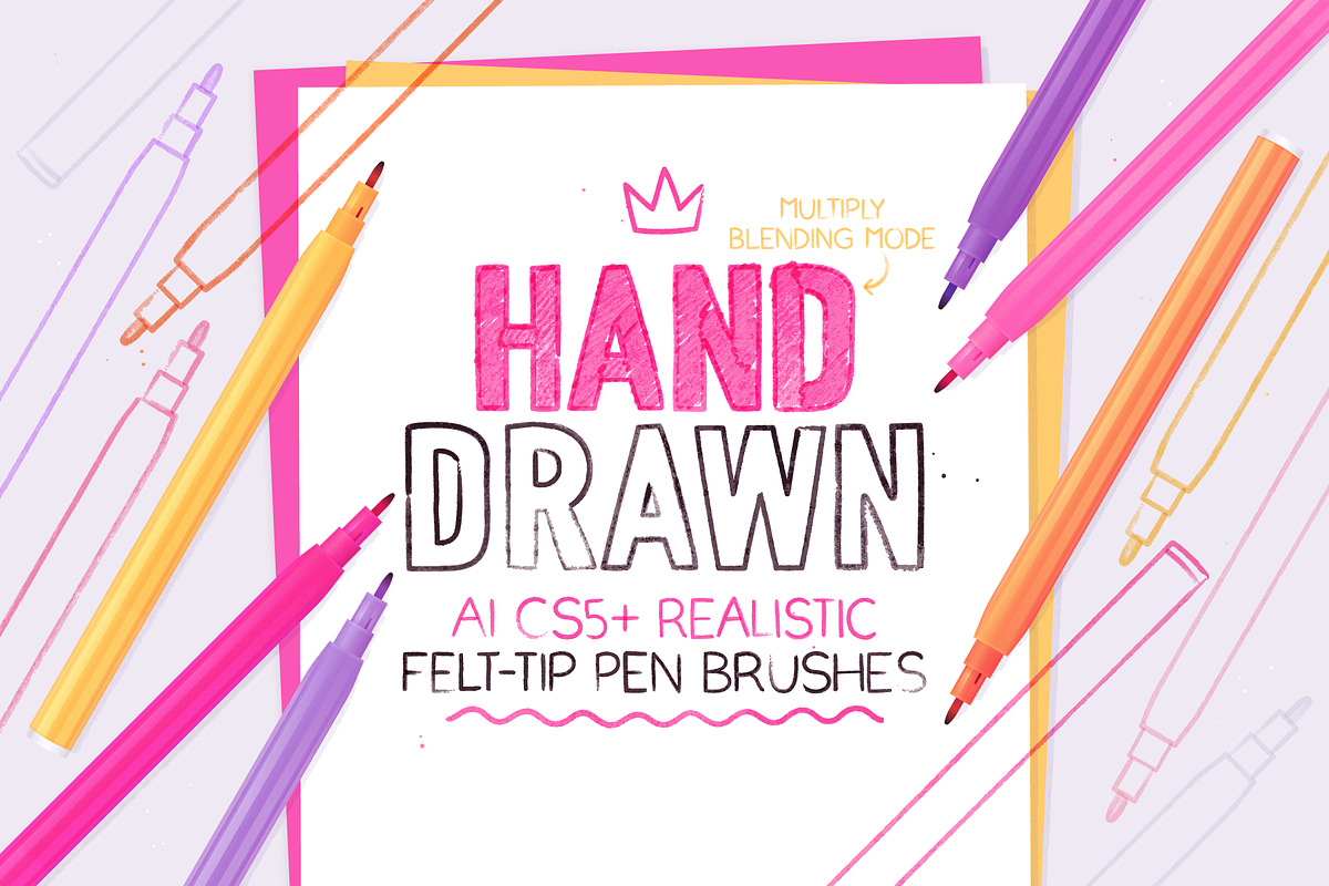 Realistic Felt Tip Pen Brushes, a Brush Add-On by Side Project (Photo 1 of 6)