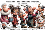 Whimsical Christmas Family Clipart, an Illustration by OK Design (Thumbnail 1 of 6)