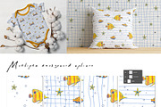 OCEAN Patterns & Clipart, a Decorative Illustration by Liiafis (Thumbnail 4 of 15)