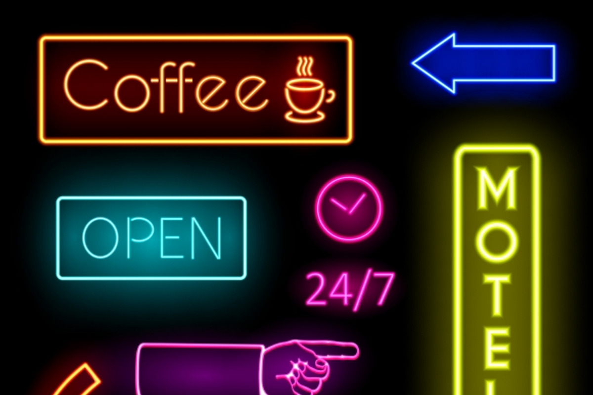 Glowing Neon Lights Signs preview 3
