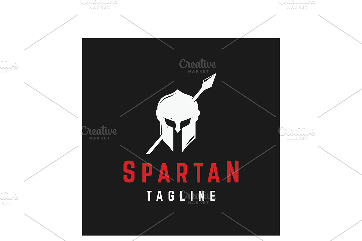Gladiator spartan helmet logo design, a Branding & Logo Template by LOGOCREATIVE
