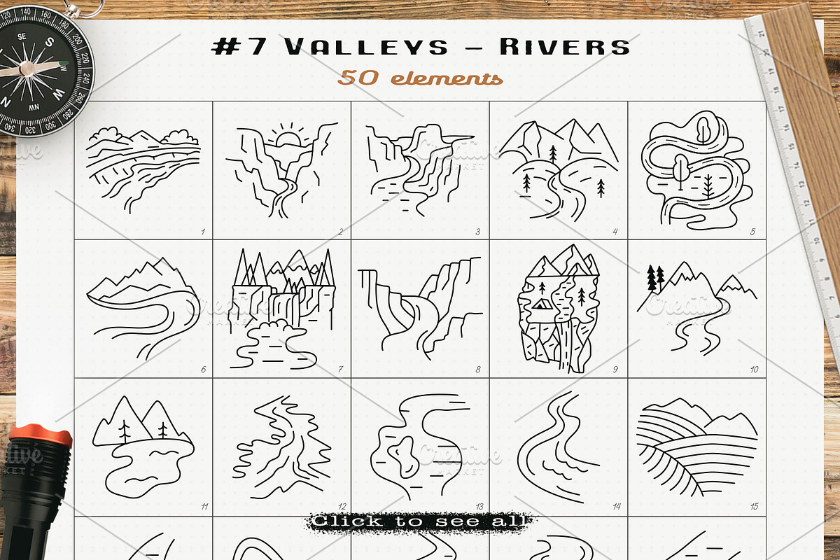 Simple Camp Scenes Logo Creation Kit, a Branding & Logo Template by JeksonGraphics (Photo 12 of 24)