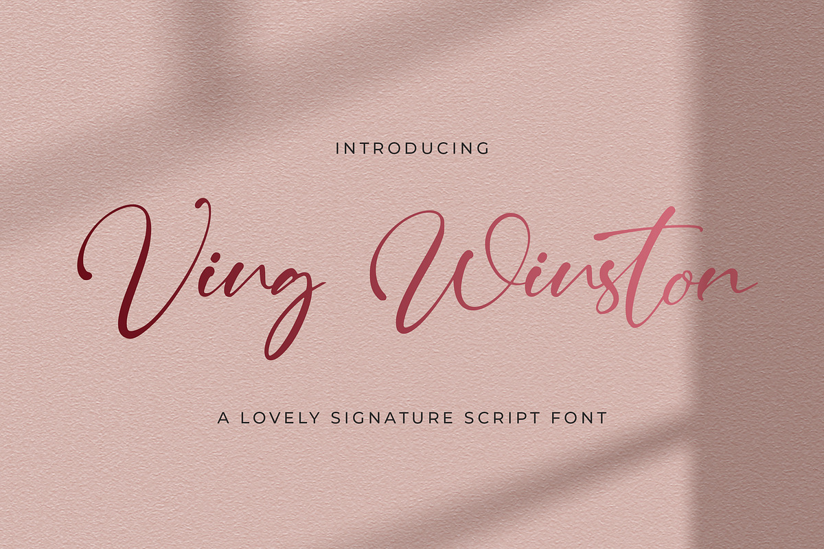 Ving Winston - Signature Font, a Script Font by StringLabs (Photo 1 of 9)