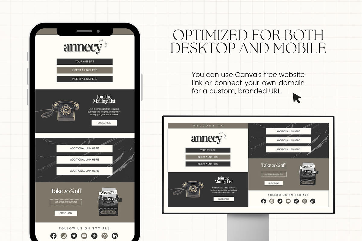 Canva Link in Bio Template, a Landing Page Template by Branding Babe Co. (Photo 3 of 5)