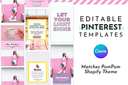 Pink Pinterest Templates for Canva, a Social Media Template by ltsdesigns (Thumbnail 1 of 3)